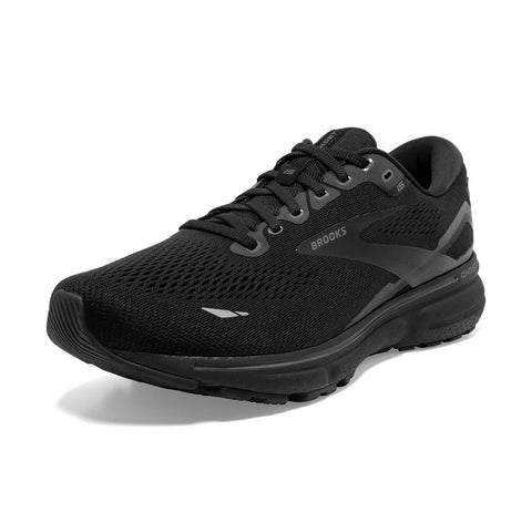 Brooks Men's Ghost 15 Neutral Running Shoe - Black/Black/Ebony - 7 Wide