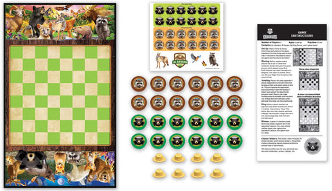 MasterPieces Licensed Kids Games - Jr Ranger Checkers Games for Kids & Family, Laugh and Learn