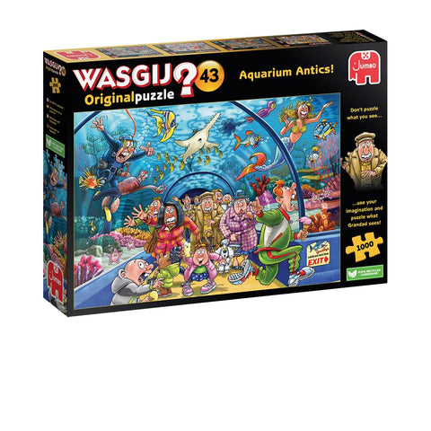 Jumbo, Wasgij Original 43 Aquarium Antics, Jigsaw Puzzle for Adults, 1000-Piece