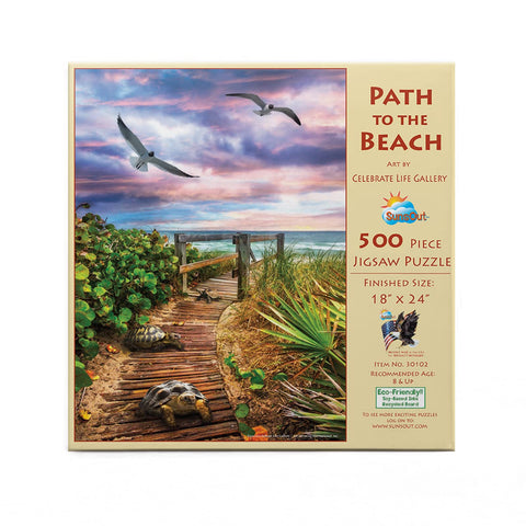 SUNSOUT INC - Path to The Beach - 500 pc Jigsaw Puzzle by Artist: Celebrate Life Gallery - Finished Size 18" x 24" - MPN# 30102