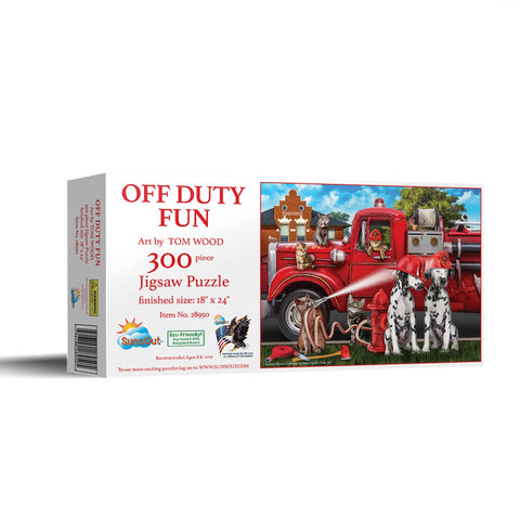 SUNSOUT INC - Off Duty Fun - 300 pc Jigsaw Puzzle by Artist: Tom Wood - Finished Size 18" x 24" - MPN# 28950