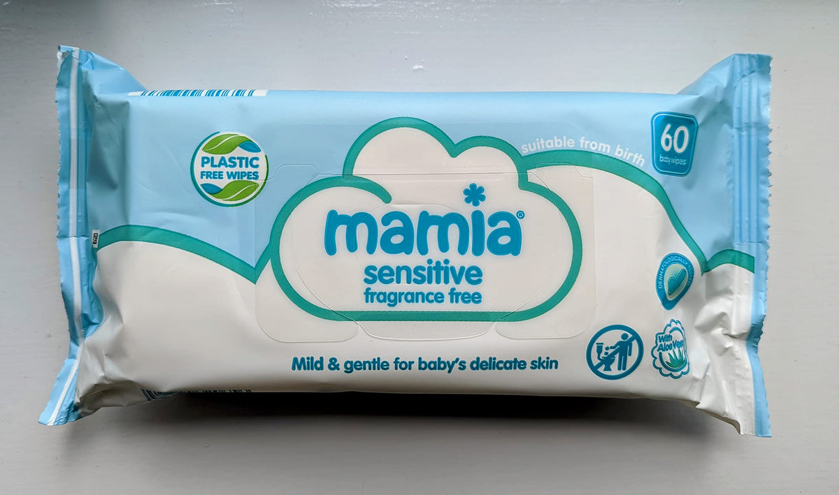 Aldi Mamia Baby Wipes pack of 360 Wipes (6 x 60 wipes) Sensitive Wipes