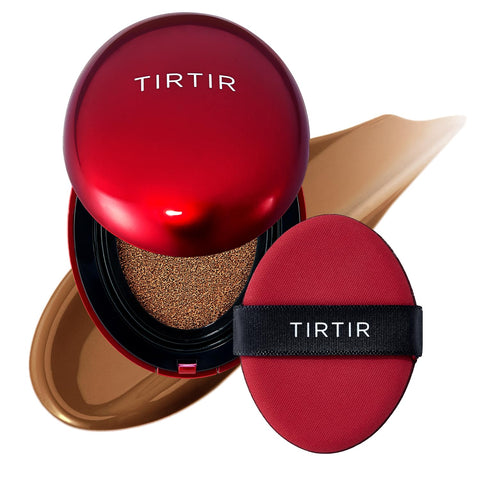 TIRTIR Mask Fit Red Cushion Foundation | Full coverage, Weighless, Skin fit, Satin Glow Finish, Korean cushion foundation (Pack of 1)