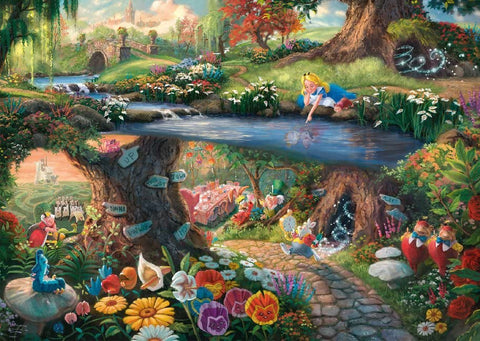 Schmidt | Thomas Kinkade: Disney Alice in Wonderland Puzzle - 1000pc | Puzzle | Ages 12+ | 1 Players