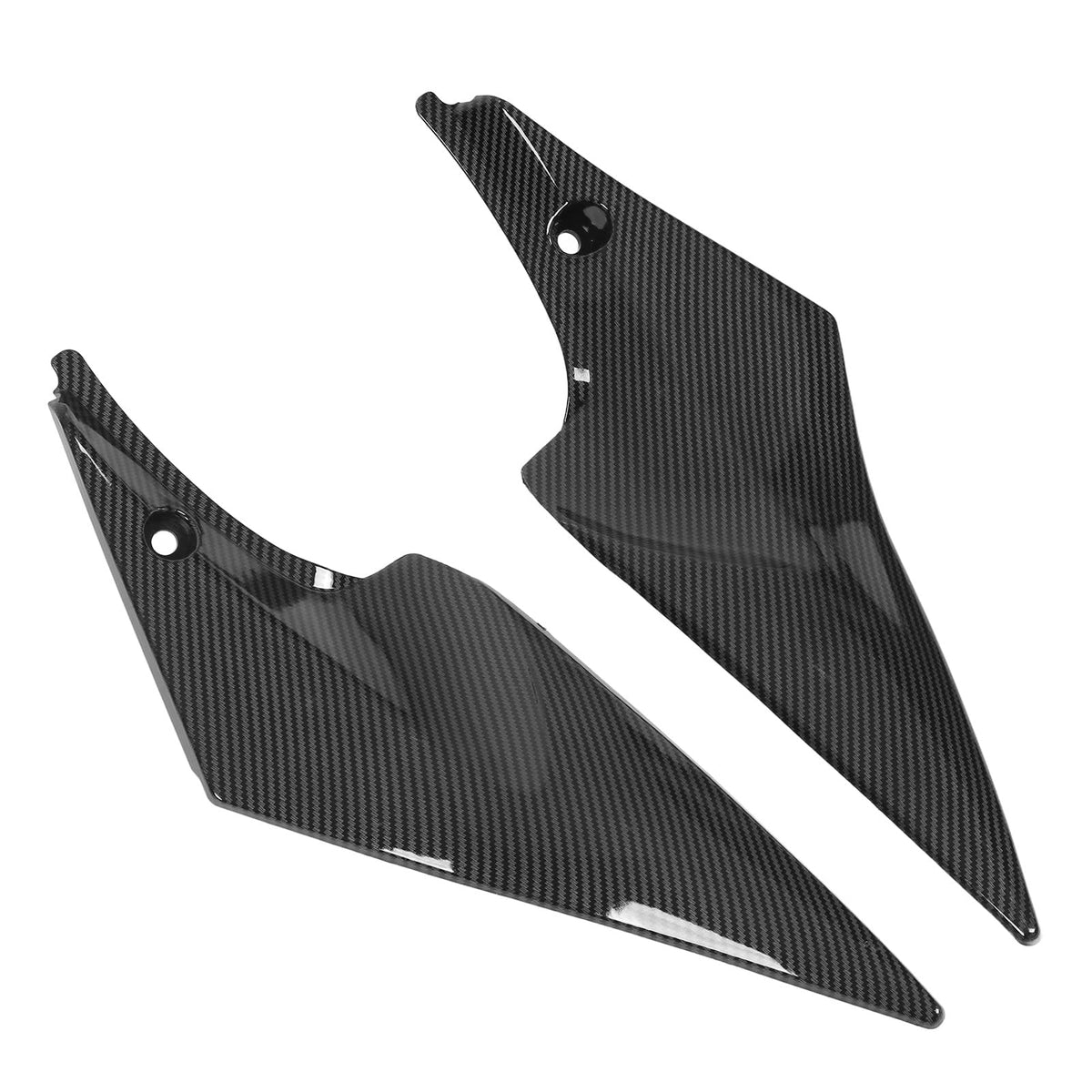 Gas Side Fairing, 2pcs ABS Gas Side Panel Trim Replacement for GSX R 600 750 2006 to 2007 (Carbon Fiber) Seat Fairing