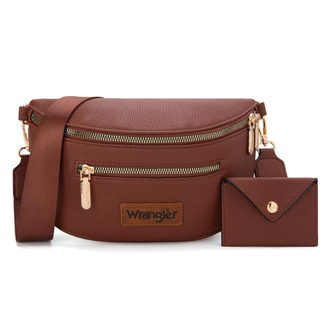 Wrangler Crossbody Bag for Women Cute Fanny Pack Small Belt Chest Waist Bag