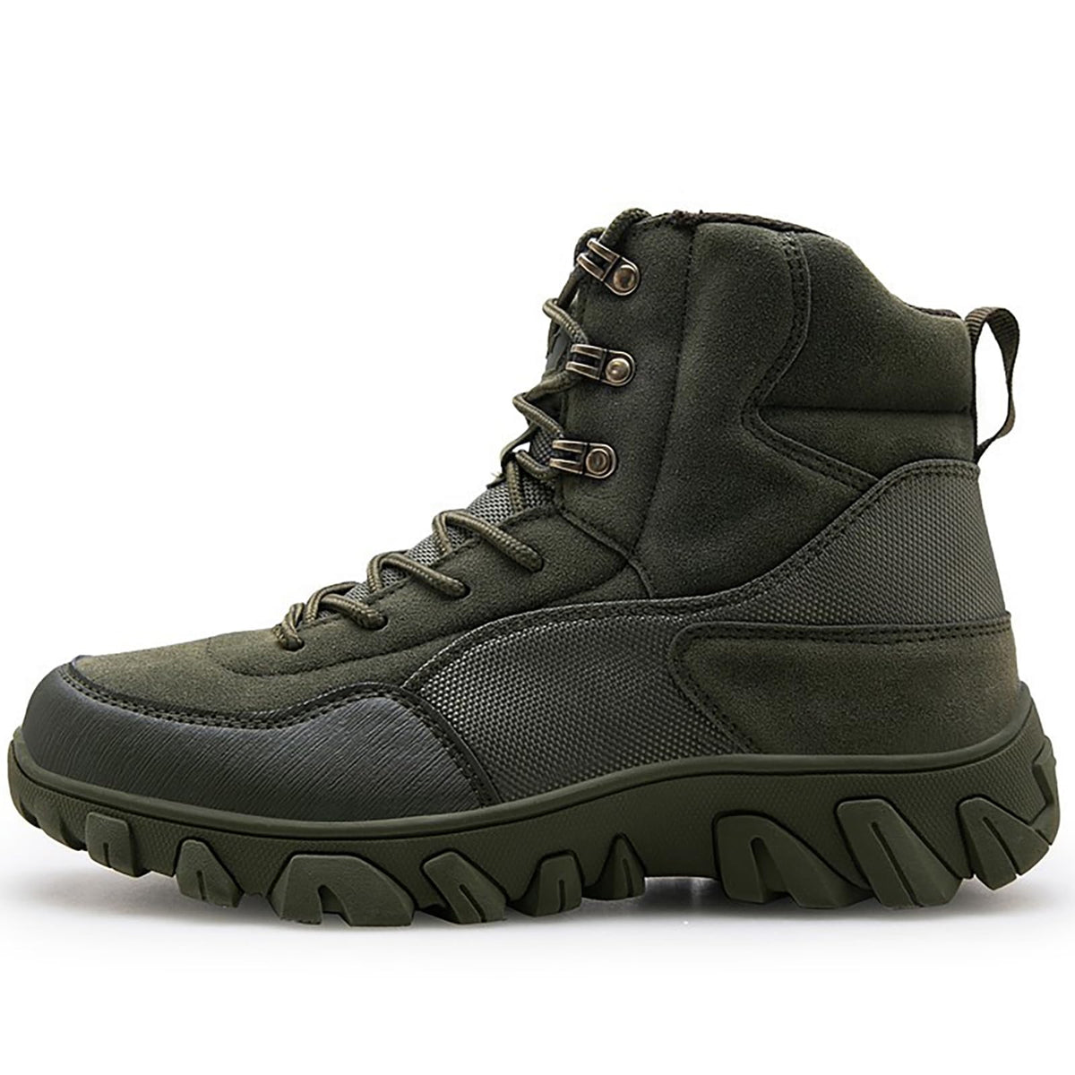 QAXZESA Men's Outdoor Boots Lightweight Military Tactical Boots Police Work Lace-up Shoes Commando Army Combat Boots,Green-41