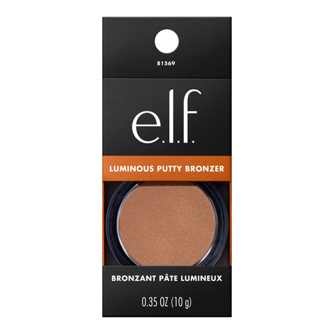 e.l.f. Luminous Putty Bronzer, Lightweight Putty-to-Powder Bronzer For A Radiant, Glowing Finish, Highly Pigmented, Vegan & Cruelty-Free, Seaside Shimmer