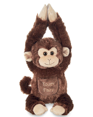 Bearington Collection Lil Swings The Tooth Fairy Monkey Plush, 12 Inch Monkey Stuffed Animal