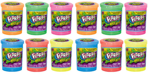 JA-RU Flarp Noise Putty Scented (12 Pack Assorted) Squishy Sensory Toys for Easter, ADHD Autism Stress Toy, Great Party Favors Fidget for Kids and Adults Boys & Girls. Plus 1 Bouncy Ball 10041-12p