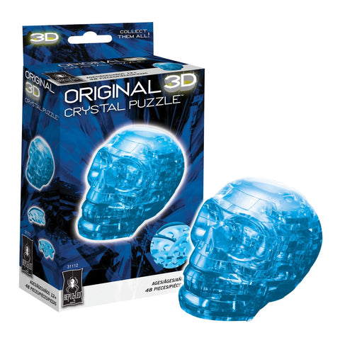 BePuzzled, Skull Original 3D Crystal Puzzle, Blue, Ages 12 and Up