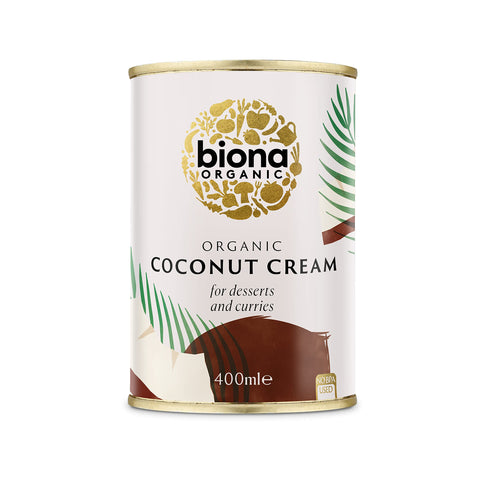 Biona Organic Coconut Cream, 400 ml (Pack of 6)