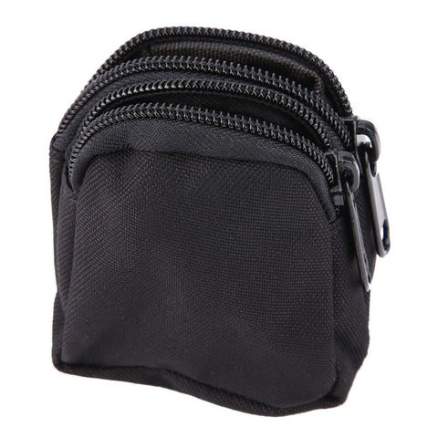 Camouflage Waist Bag Outdoor Waterproof Mini Storage Pouch for Sports Hiking Camping(Black)