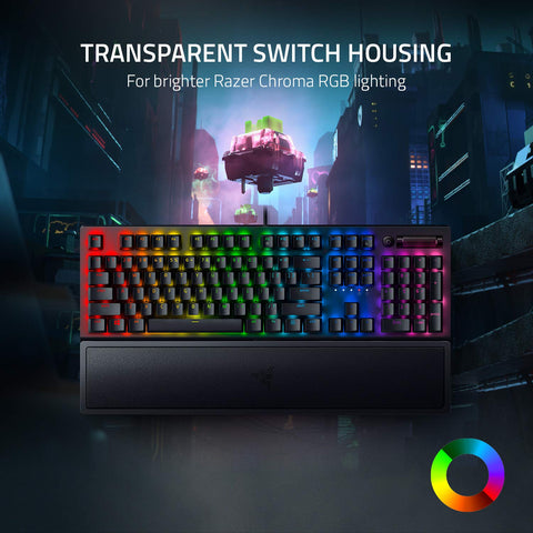 Razer BlackWidow V3 Mechanical Gaming Keyboard: Green Mechanical Switches - Tactile & Clicky - Chroma RGB Lighting - Compact Form Factor - Programmable Macro Functionality - Classic Black