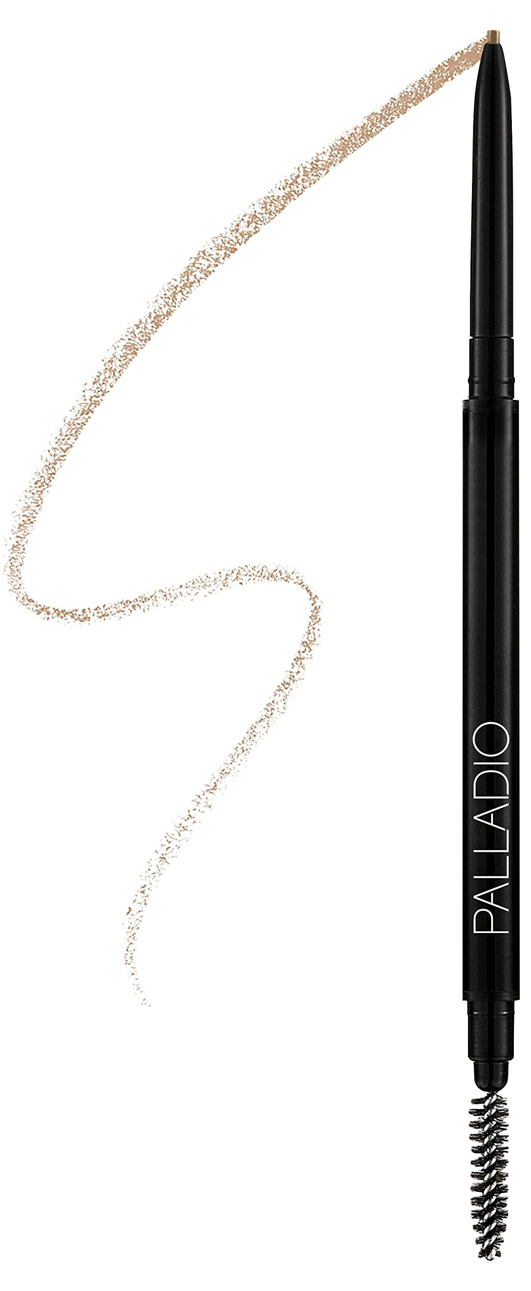 Palladio Beauty Brow Definer Pencil, Taupe, Ultra Precise Twist-Up Eye Brow Pencil with Long-Staying Power, Spooley Brush Blends Color for Natural Finish, No Eyebrow Pencil Sharpener Required