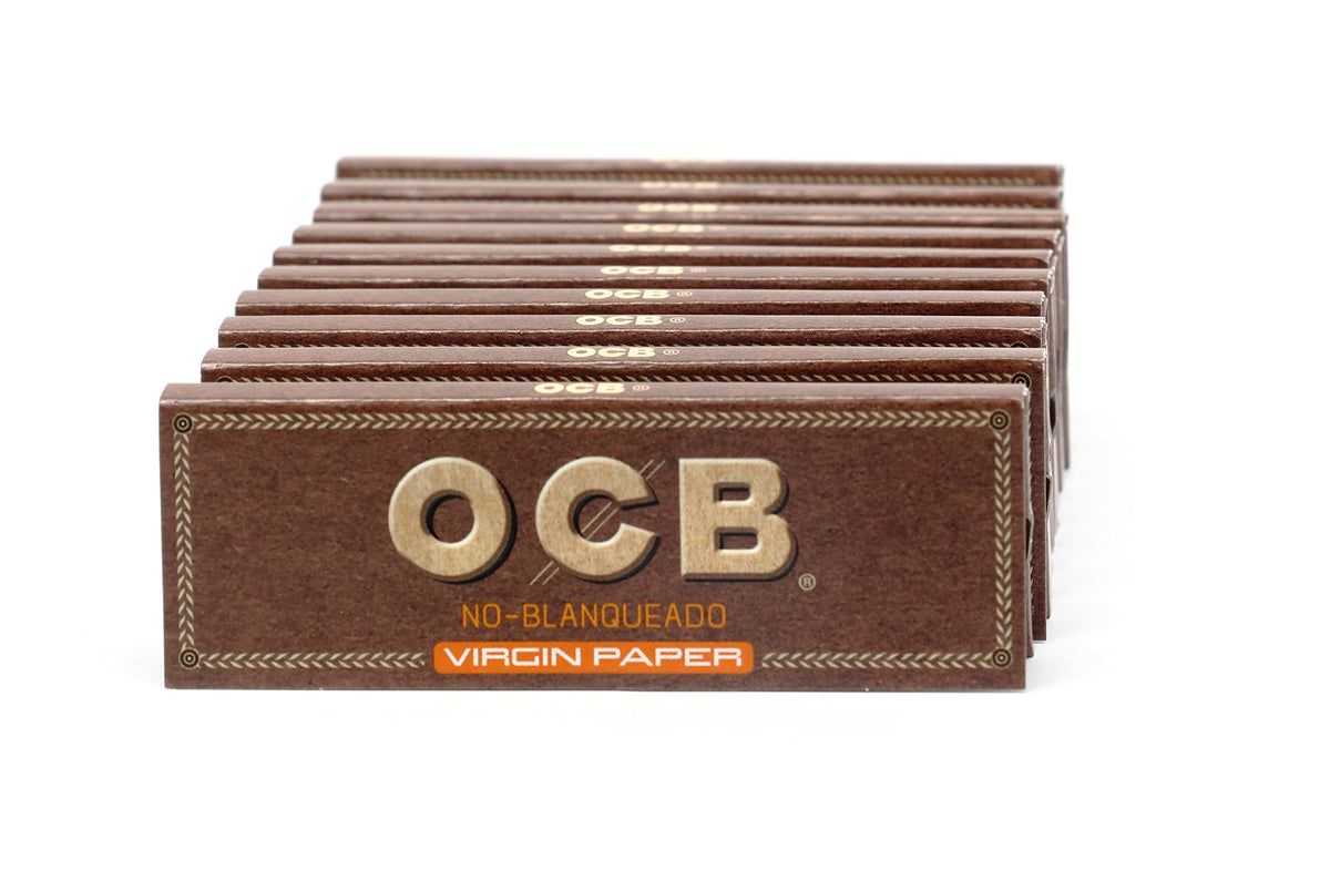 10 booklets OCB VIRGIN Regular size UNBLEACHED Rolling paper - total 500 papers