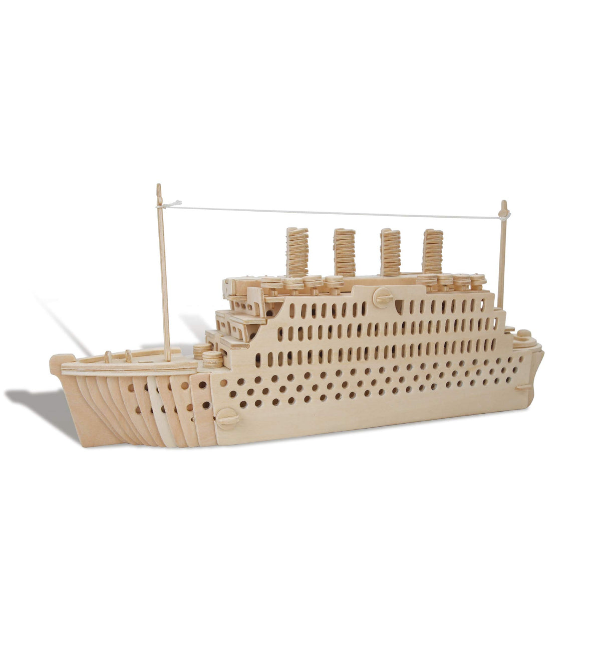 Puzzled 3D Puzzle Titanic Wood Craft Construction Model Kit, Fun Unique & Educational DIY Wooden Toy Assemble Model Unfinished Crafting Hobby Boat Puzzle to Build & Paint for Decoration 178 Pieces