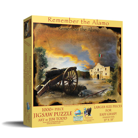 SUNSOUT INC - Remember The Alamo - 1000 pc Large Pieces Jigsaw Puzzle by Artist: Jim Todd - Finished Size 27" x 35" - MPN# 67952