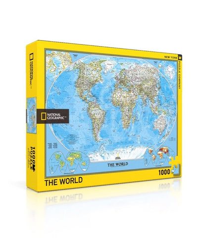 New York Puzzle Company - National Geographic The World - 1000 Random Cut Jigsaw Puzzle for Adults