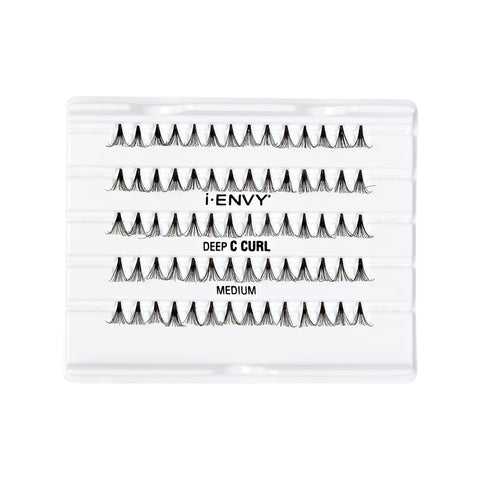 iENVY False Eyelashes Deep C Curl Individual Lashes Natural Finish Eyelash (Medium)