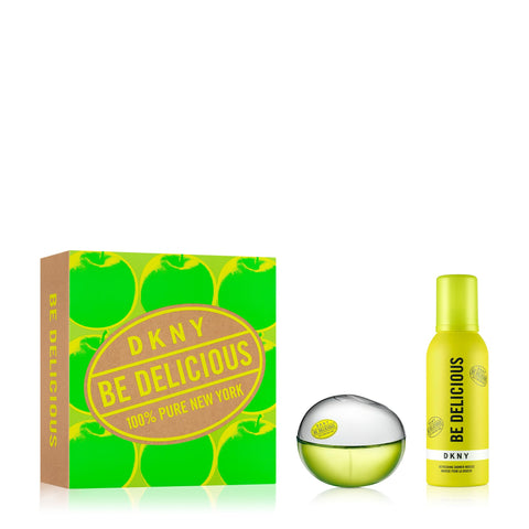 DKNY Be Delicious Eau de Parfum 2 Piece Gift Set For Women - Perfume Spray 3.4 Fl. Oz. & Refreshing Shower Mousse 5.07 Oz.