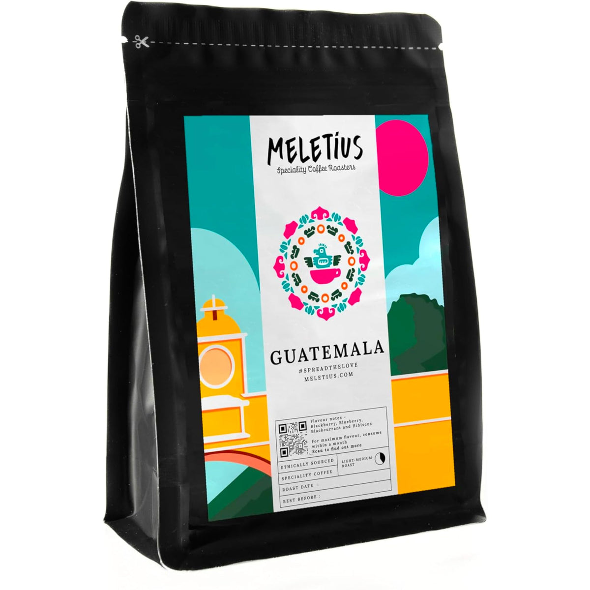 Meletius Speciality Coffee Roasters - Whole Beans | Light to Medium Roast | Single Origin | Guatemala | Blueberry, Blackcurrant, Hibiscus | Top SCA Score | 250g