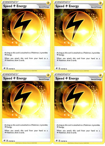 Pokemon - Speed L Energy - Rebel Clash x4 Card Playset - 173/192 Uncommon