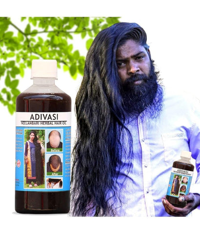 Neelambari Ayurvedic Hair Care Adivasi Herbal Hair Oil Made By Pure Adivasi Ayurvedic Herbs, 500Ml