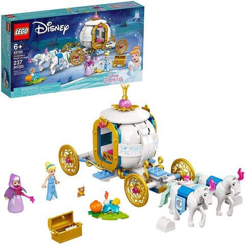 LEGO Disney CinderellaÃ¢â‚¬â„¢s Royal Carriage 43192; Creative Building Kit That Makes a Great Gift, New 2021 (237 Pieces)