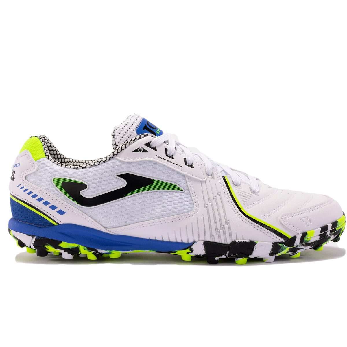 Joma Dribling 2402 TF DRIS2402TF, Mens, White/Black/Green, 9.5 US