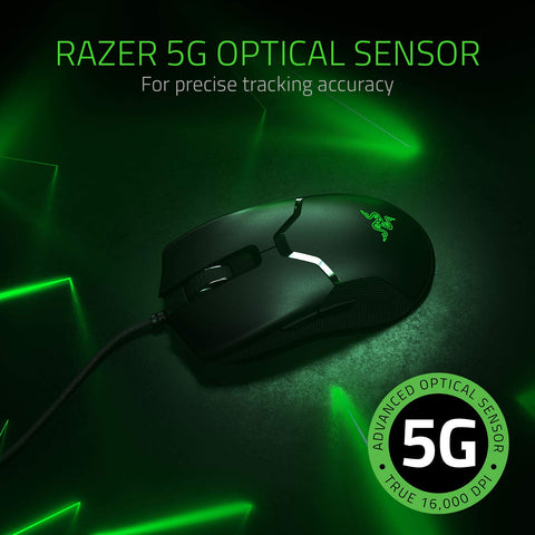 Razer Viper Ultralight Ambidextrous Wired Gaming Mouse: 2nd Gen Optical Mouse Switches - 16K DPI Optical Sensor - Chroma RGB Lighting - 8 Programmable Buttons - Drag-Free Cord - Quartz Pink