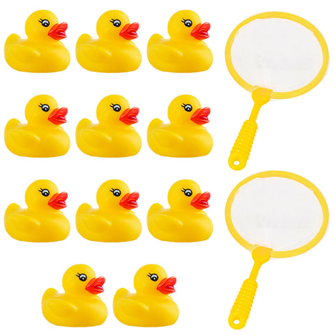 HiFENÃƒÆ’Ã†â€™Ãƒâ€ Ã¢â‚¬â„¢ÃƒÆ’Ã‚Â¢ÃƒÂ¢Ã¢â‚¬Å¡Ã‚Â¬Ãƒâ€¦Ã‚Â¡ÃƒÆ’Ã†â€™ÃƒÂ¢Ã¢â€šÂ¬Ã…Â¡ÃƒÆ’Ã¢â‚¬Å¡Ãƒâ€šÃ‚Â® Baby Bath Toys 10 Pcs Mini Rubber Ducks With Fishing Net, Bath Toy Net Water Duck Toys For Paddling Pool Mini Bath Ducks For Babies