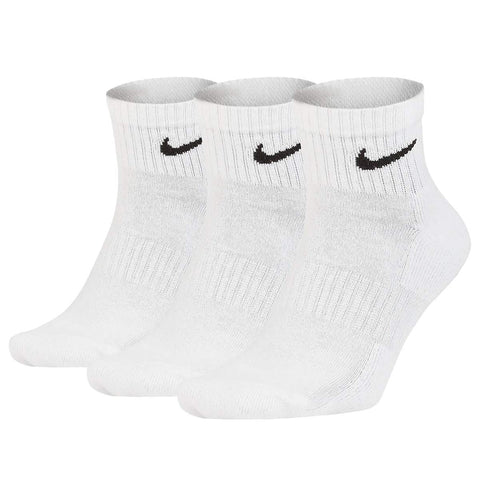 NIKE Men's Everyday Cushion Ankle Socks pair Of 3 , White/Black, M UK