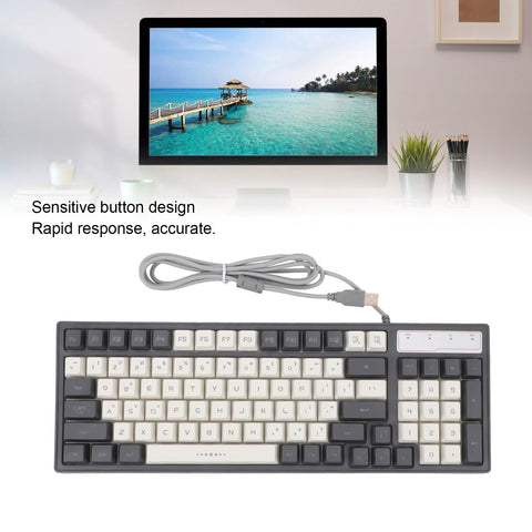 Zunate RGB Gaming Keyboard, Responsive 96 Keys, Versatile Use, Stylish Appearance, Construction, RGB Backlight with Adjustable Effects for Gaming and Office