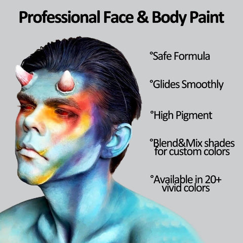 Mysense Pearl Silver Face Body Paint,Water Based Washable Face Paint,Non-toxic Cream Body Paint for Adults and Children,Metallic Face Painting for Halloween Costume SFX Cosplay Makeup,0.6oz