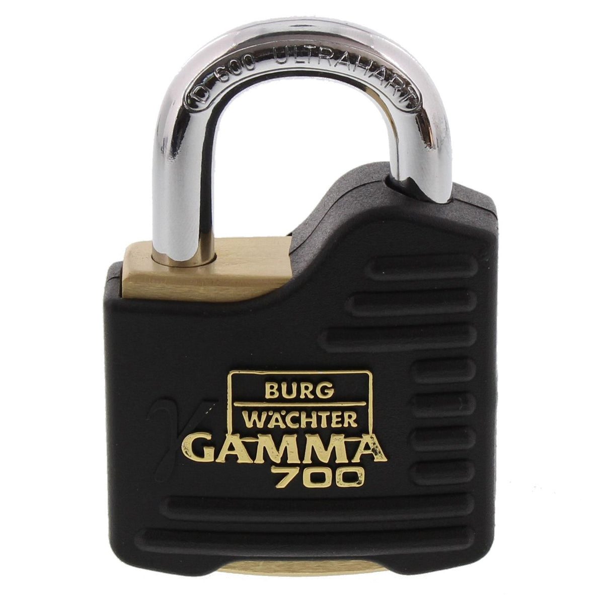 BURG-WÄCHTER Padlock, 9 mm Shackle Thickness, Ultra Hard, Drilling and Pinching Protection, Incl. 2 Keys, Gamma 700 55 SB