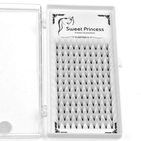 120Pcs 10Roots Individual Cluster Fake False Eye lashes Thickness 0.07mm D Curl Volume Premade Fans Eyelashes Extension 8-16mm to Choose (16mm)