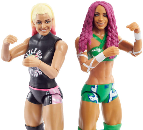 WWE Sasha Banks vs Alexa Bliss Championship Showdown 2 Pack 6 in Action Figures Monday Night RAW Battle Pack for Ages 6 Years Old and Up