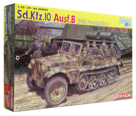 Dragon Models Sd.Kfz.10 Ausf.B, 1942 Production Model Building Kit, Scale 1/35