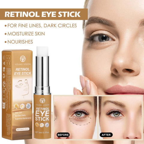 Retinol Eye Cream Stick Anti Wrinkle Eye Cream,2PCS Retinol Eye Stic With Collagen,Hyaluronic Acid,Instant Firmx Eye Skin For Puffy Eyes,Dark Circles,Eye Bags,Crows Feet,Wrinkles