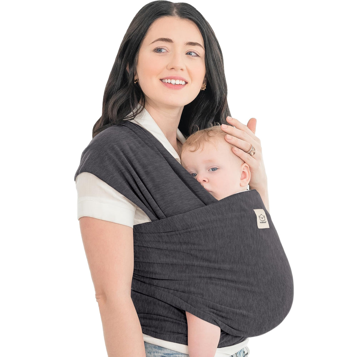 KeaBabies Baby Wrap Carrier - All in 1 Original Breathable Baby Sling, Lightweight,Hands Free Baby Carrier Sling, Baby Carrier Wrap, Baby Carriers for Newborn, Infant, Baby Wraps Carrier (Mystic Gray)