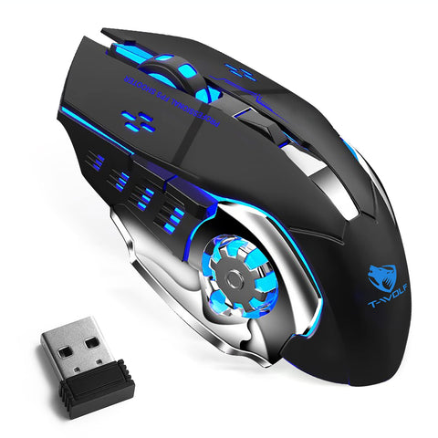 Bluetooth Mouse, UrbanX Rechargeable Wireless Mouse Multi-Device (Tri-Mode:BT 5.0/4.0+2.4Ghz) with 3 DPI Options, Ergonomic Optical Portable Silent Mouse for Samsung Galaxy S20+ Blue Black