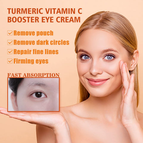 Turmeric + Vitamin C Booster Eye Cream Under Eye Dark Circle Remover Eye Bags Lift Firm Brightening Anti Aging Cream Eyes Care 30g