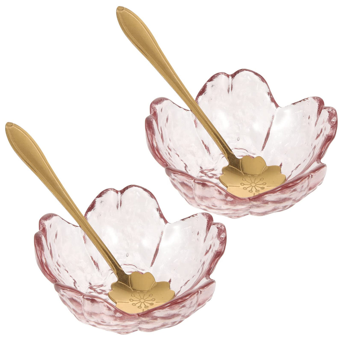 Beaupretty Pink Face Mask 2 Sets Facial Masks Mixing Bowls Flower Shaped Bowls with Metal Spoons Essential Oil Bowl for Home Salon Skin Care Mask