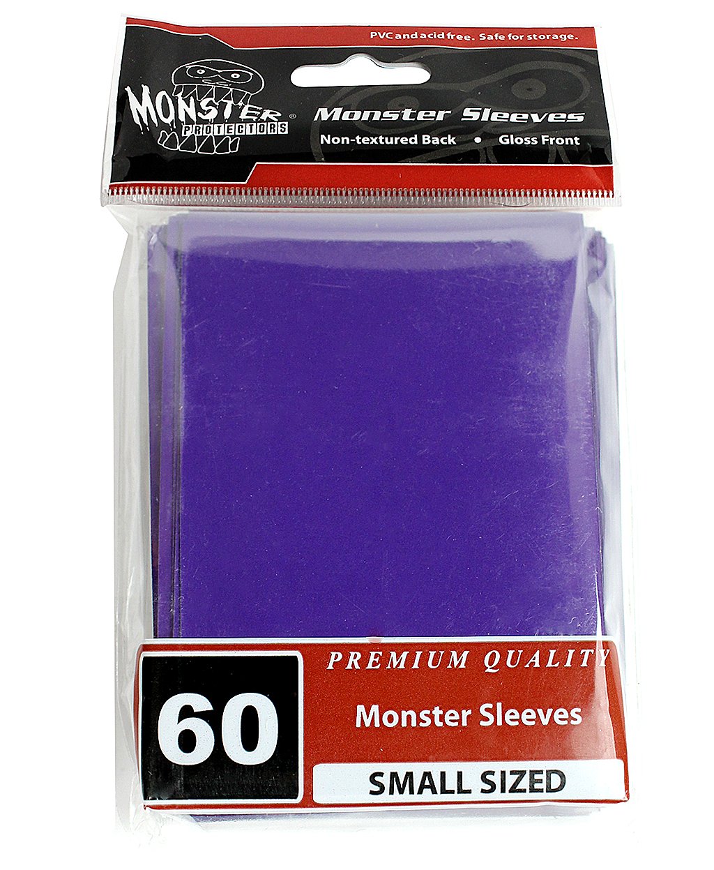 Monster Protectors Sleeves Sleeves - Smaller Size Gloss Finish - Purple (Fits Smaller Sized Gaming Cards)