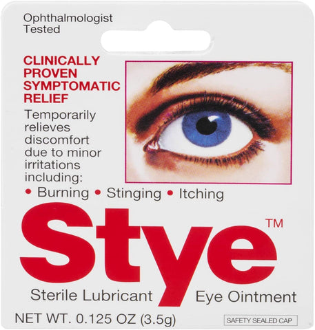 Stye Sterile Lubricant Eye Ointment - 0.125, Pack of 3