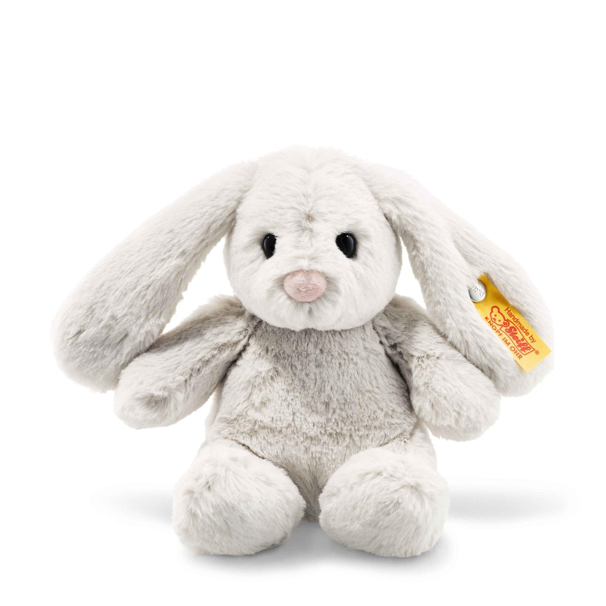 Steiff Soft Cuddly Friends Hoppie Rabbit, Light Grey, 18, 80463, Rainy Day