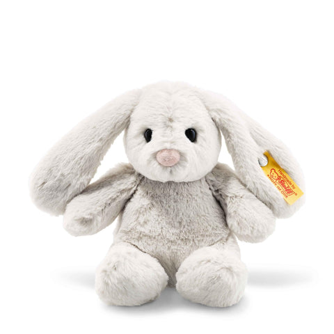 Steiff Soft Cuddly Friends Hoppie Rabbit, Light Grey, 18, 80463, Rainy Day