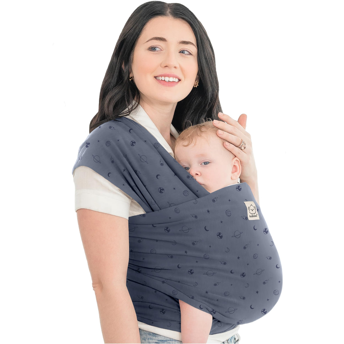 KeaBabies Baby Wrap Carrier - All in 1 Original Breathable Baby Sling, Lightweight,Hands Free Baby Carrier Sling, Baby Carrier Wrap, Baby Carriers for Newborn, Infant, Baby Wraps Carrier (Planets)