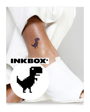 Inkbox Temporary Tattoos, Semi-Permanent Tattoo, One Premium Easy Long Lasting, Water-Resistant Temp Tattoo with For Now Ink - Lasts 1-2 Weeks, Chrome, 2 x 2 in